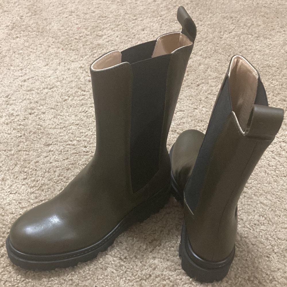 Banana Republic Khaki Ankle Booties - Picture 7 of 9